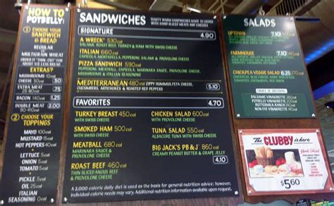 Welcome to the toasty side. . Potbelly sandwich menu